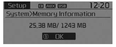 Informações da memória (se instalado)