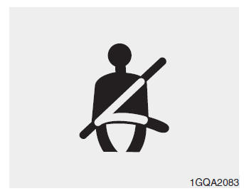 Aviso do cinto de segurança dianteiro (se instalado)