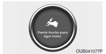 Premir Travão para Ligar Motor (Caixa de velocidades automática) (Com sistema Smart Key)