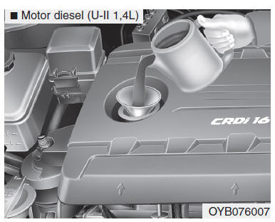 Verificar o nível de óleo do motor