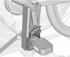 Prender uma bicicleta ao sistema de transporte traseiro