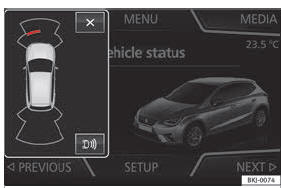 Indicação em miniatura da ativação automática