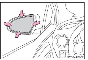 Espelhos de ajuste manual