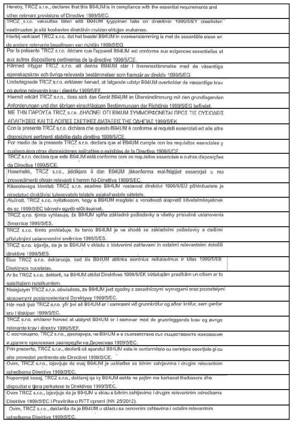 Certificação para o sistema de chave inteligente para entrada e arranque