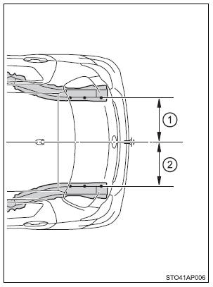Posições de instalação* para o suporte/engate do reboque e da esfera de engate